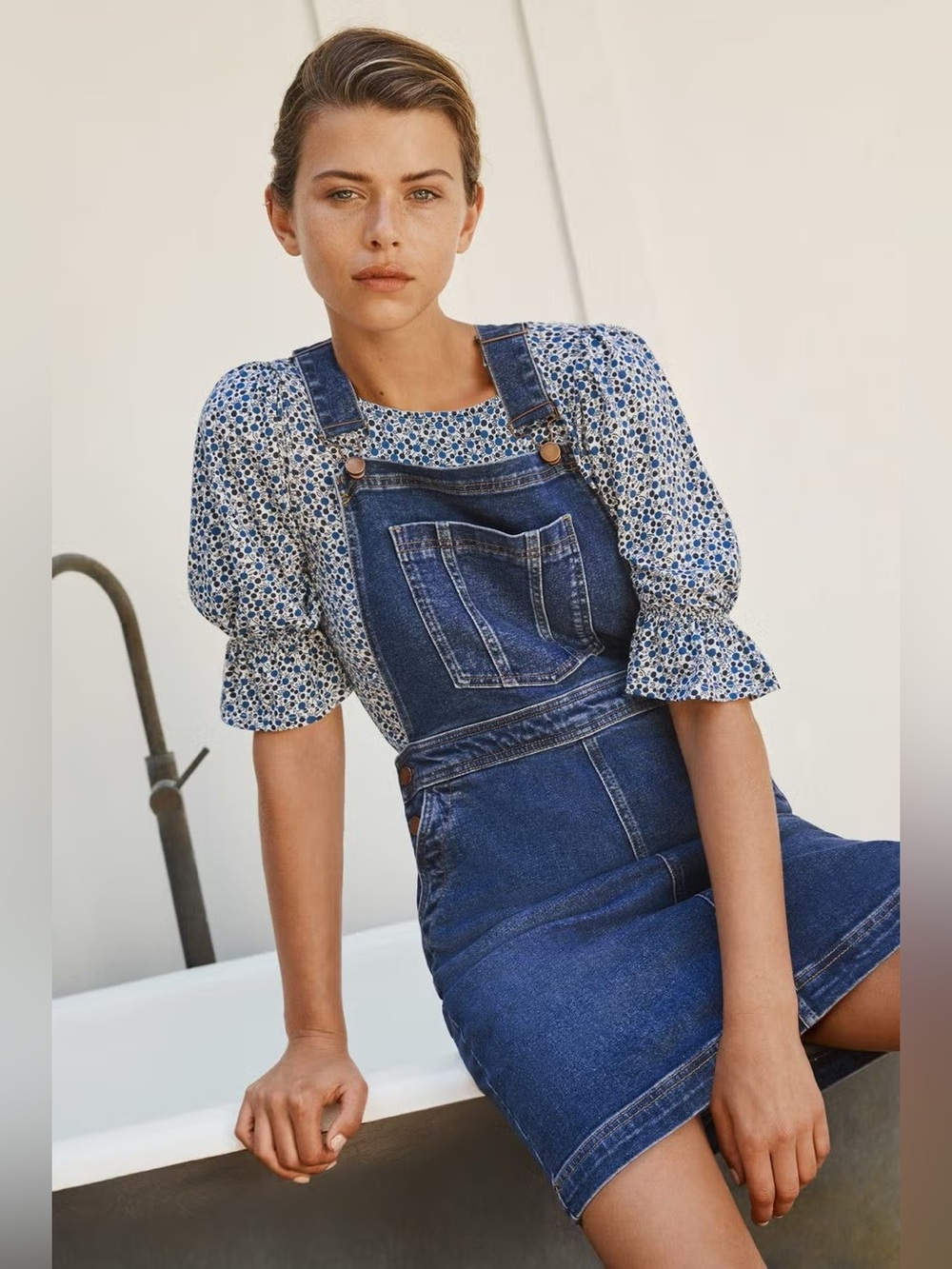 Boden Denim Overall Dress